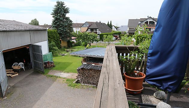 Handlauf mit 2 Nestern von Megachile willughbiella