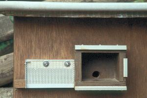 Offener Vorbau mit Gittertunnel von links