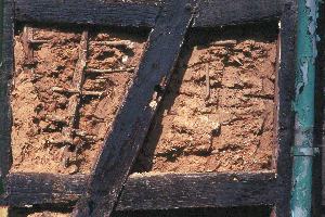 Gefach eines alten Fachwerkhauses