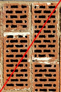 Lochziegel ohne Stengel